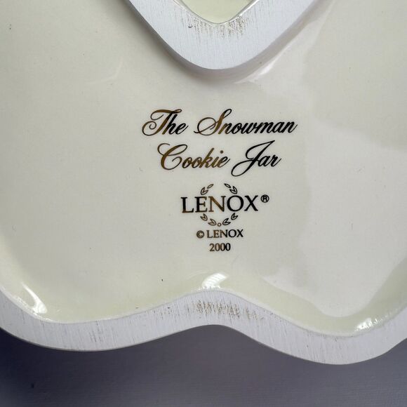Lenox The Snowman Cookie Jar 2000 Vintage Mint Condit Original Packaging 12 In. - Picture 5 of 15